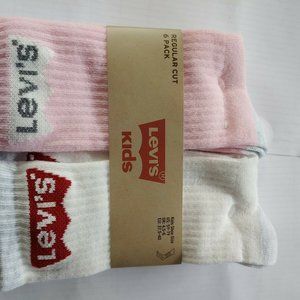 Levi's Socks 6pk NWT Size 5Y-7Y